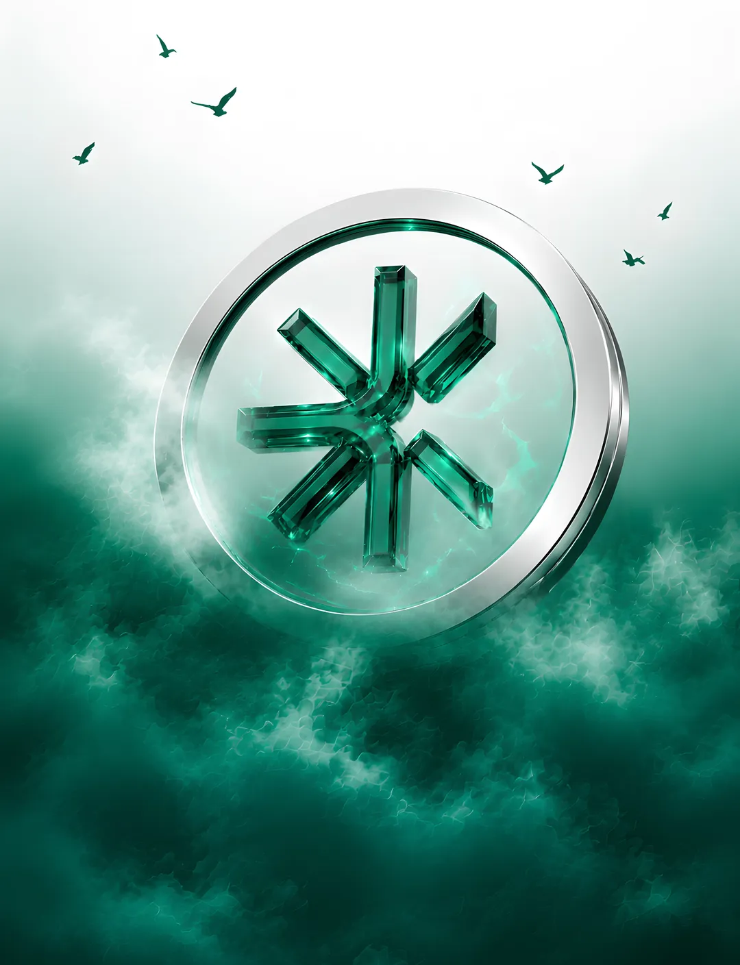 MEEC coin above the clouds in the connected ecosystem
